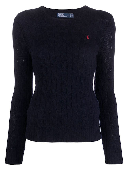 Ralph Lauren Women's Long Sleeve Sweater Woolen Navy Blue