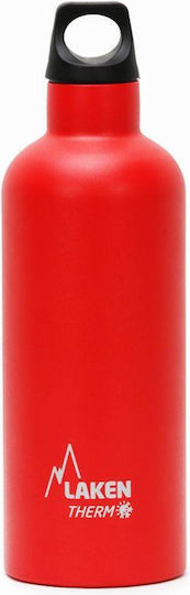 Laken Futura Thermo Narrow Mouth Recyclable Stainless Steel BPA Free Thermos Bottle 500ml Red