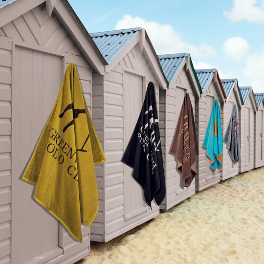 Greenwich Polo Club Beach Towel Cotton Brown 170x90cm.