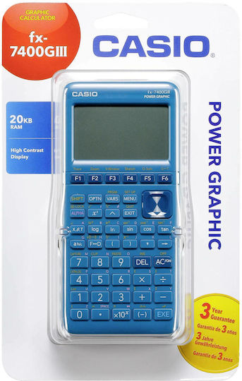 Casio Αριθμομηχανή Γραφημάτων 12 Ψηφίων σε Μπλε Χρώμα