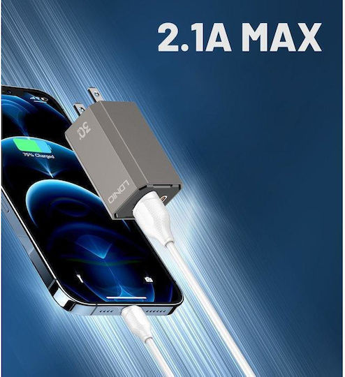Ldnio LS372 USB-A zu Lightning Kabel Weiß 2m