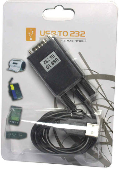Καλώδιο USB 2.0 σε RS232 9-pin male 1m