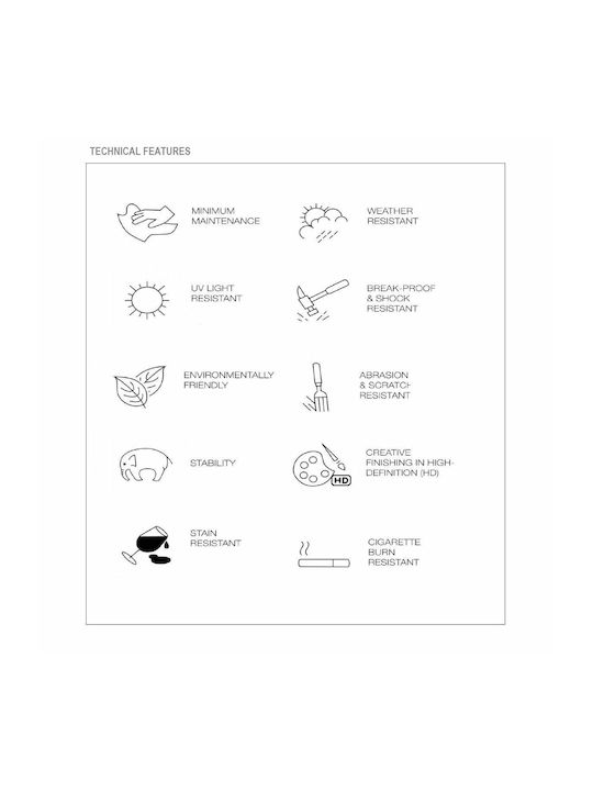 Woodwell Contract Sliq Pătrată Suprafața mesei Placă din Lemn Agregat Nucă 70x70cm Ε107,41 1buc