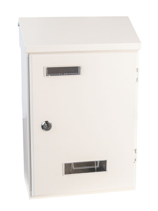 Apartment Building Mailbox Inox in White Color 23.5x36x36cm