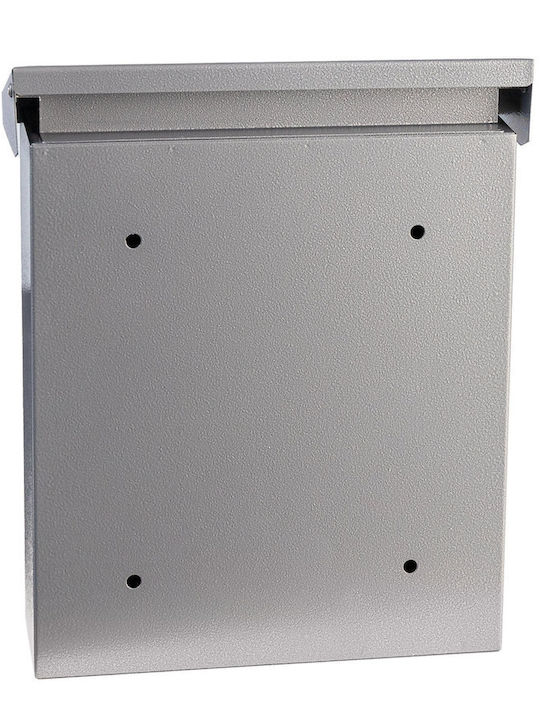 Apartment Building Mailbox Inox in Black Color 20x6.5x25.5cm