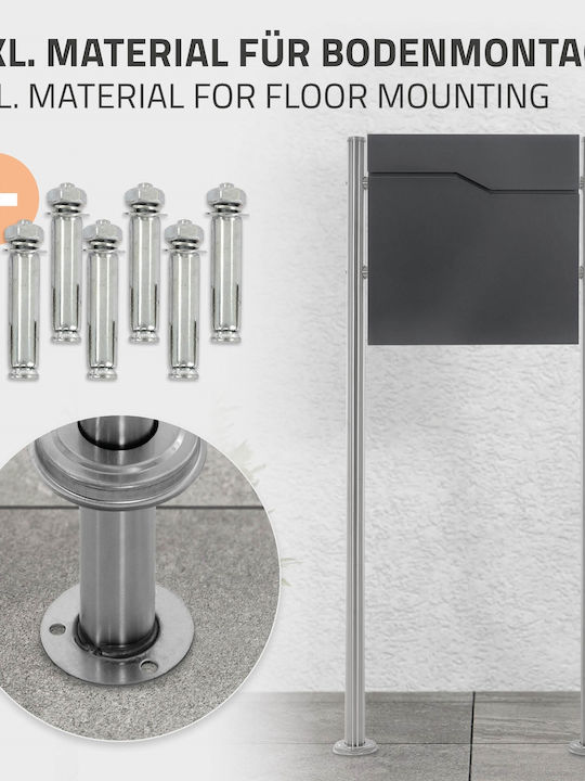 ML-Design Външна пощенска кутия Inox в Сив цвят 37x37x11см