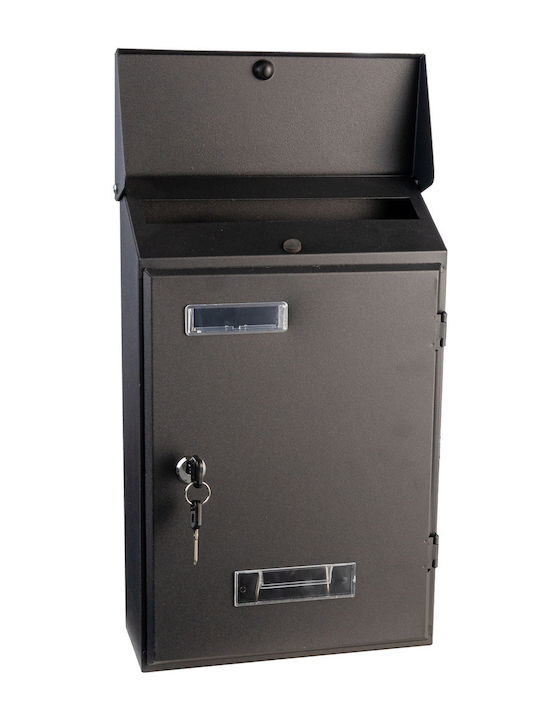 Пощенска Кутия за Блок Inox в Черен Цвят 23.5x36x36см