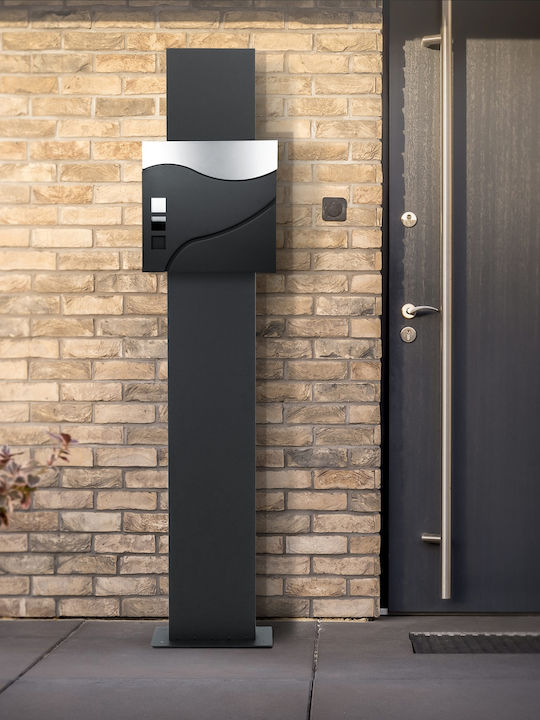 ECD Germany Γραμματοκιβώτιο Εξωτερικού Χώρου Inox σε Ροζ Χρώμα 37x36.5cm
