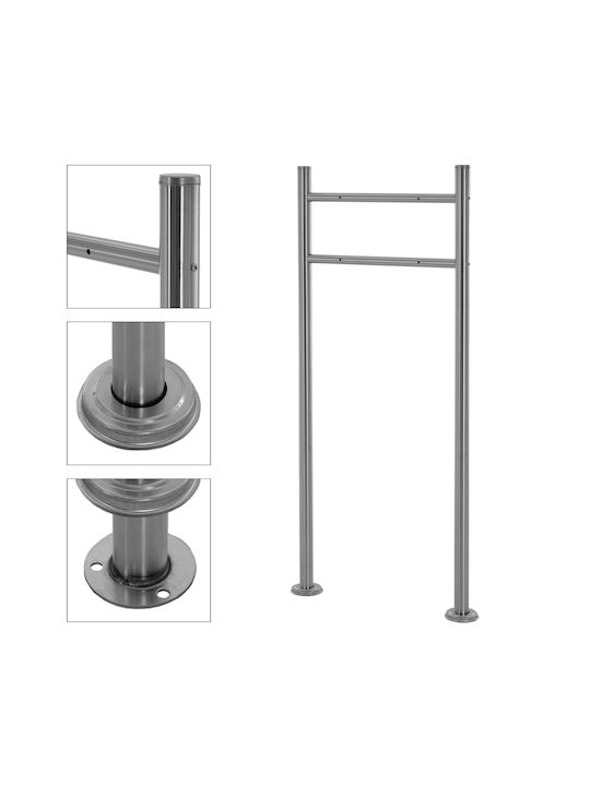ML-Design Γραμματοκιβώτιο Εξωτερικού Χώρου Inox σε Γκρι Χρώμα 37x36.5x11cm