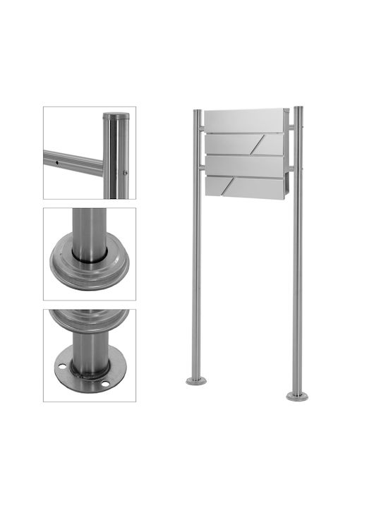 ML-Design Außenbereich Briefkasten Inox in Gray Farbe 37x11x37cm