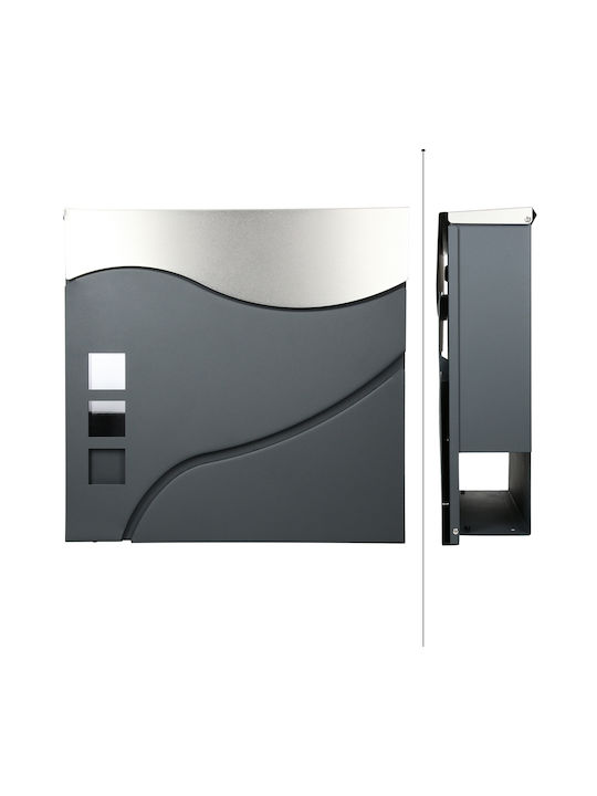 ML-Design Γραμματοκιβώτιο Εξωτερικού Χώρου Μεταλλικό σε Γκρι Χρώμα 37x36.5x11cm ML-Design Γραμματοκιβώτιο Εξωτερικού Χώρου Μεταλλικό σε Γκρι Χρώμα 37x36.5x11cm