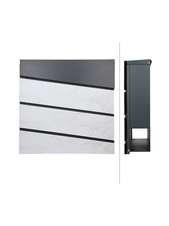 ML-Design Cutie Poștală pentru Exterior Inox în Culoarea Gri 37x36.5x11cm