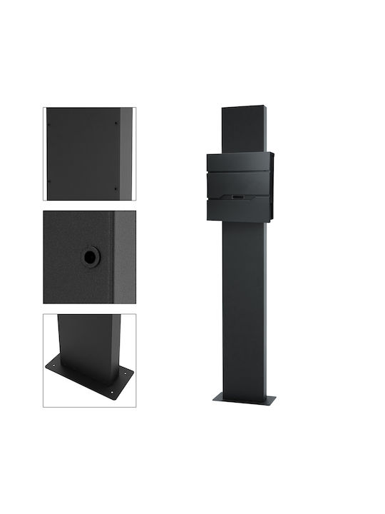 ML-Design Външна Пощенска Кутия Inox в Сив Цвят 37x11x36.5см