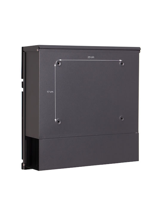 ML-Design Cutie Poștală pentru Exterior Inox în Culoarea Gri 37x36.5x11cm