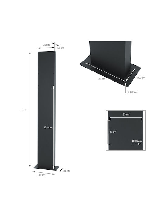 ML-Design Външна Пощенска Кутия Inox в Розов Цвят 37x11x37см