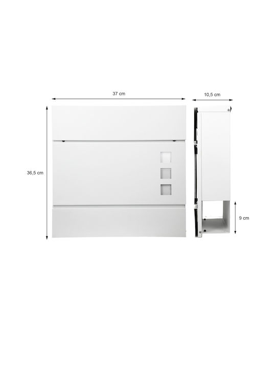 ECD Germany Cutie Poștală pentru Exterior Inox în Culoarea Roz 37x10.5x36.5cm