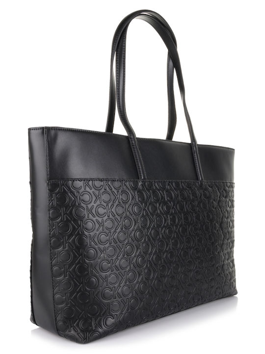 Calvin Klein Damen Tasche Shopper Schulter Schwarz