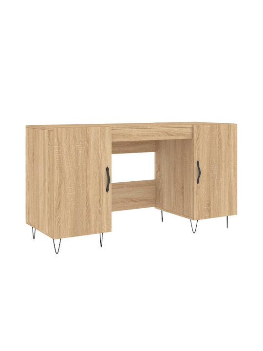 Schreibtisch Holz Beige 140x50x75cm