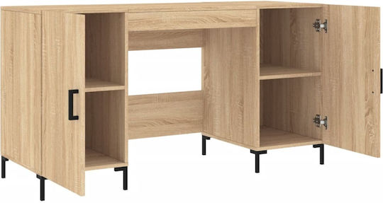 Schreibtisch Holz Beige 140x50x75cm