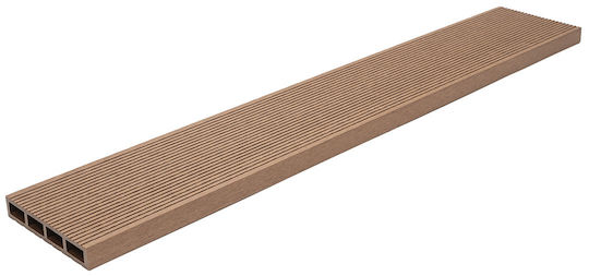 Newplan Deck Περίφραξης Κήπου Teak από WPC 360x12x2εκ.