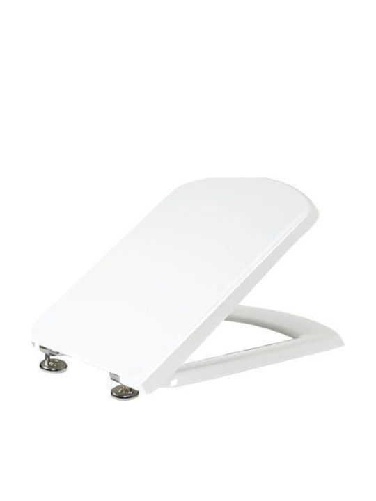 Viospiral Plastic Soft Close Toilet Slim Seat White Plaza 44.5cm