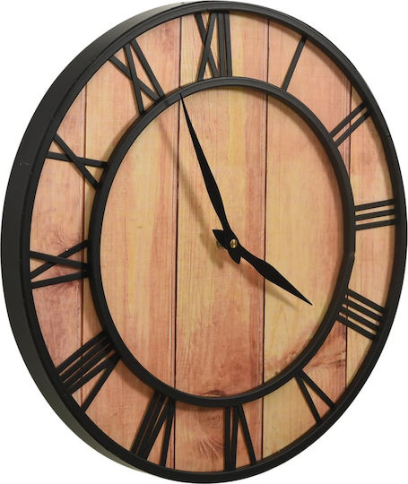vidaXL Antique Wall Clock Wooden Brown Ø39cm