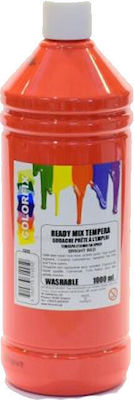 Colorfix Ready Mix Tempera Tempera Colour Paint Bottle 1000ml Red