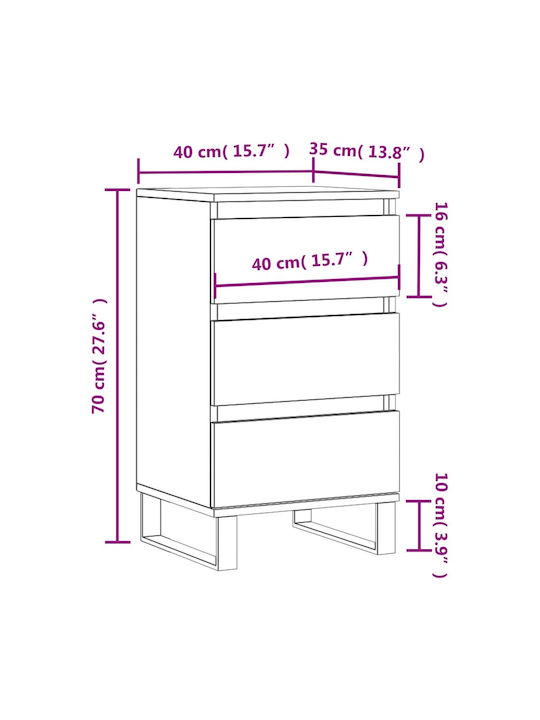 vidaXL Decorative Home made of Wooden 40x35x70cm 1pcs