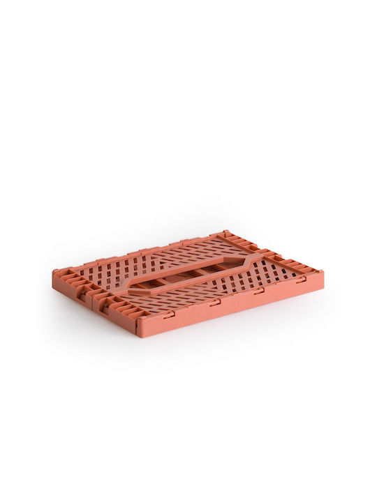La Redoute Interieurs Dekorativer Korb Kunststoff mit Griffen Orange 34x24cm