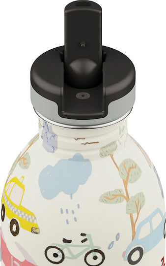 24Bottles Adventure Friends Kids Water Bottle Stainless Steel with Straw Non Spill 500ml