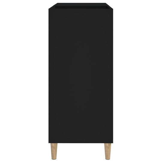 vidaXL Processed Wood Hi-Fi Furniture Black 38x84.5x89cm