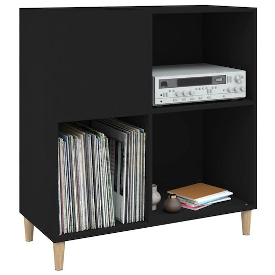 vidaXL Processed Wood Hi-Fi Furniture Black 38x84.5x89cm