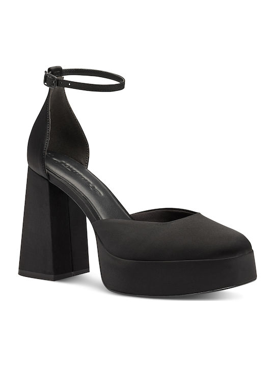 Anatomic Black Heels with Strap