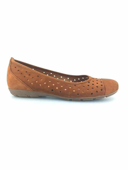 Gabor Anatomic Leather Ballerinas Brown