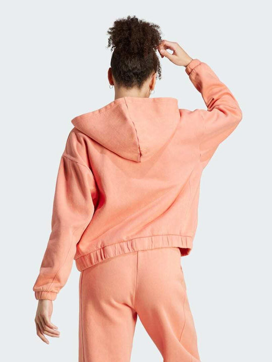 Track Top Women's Sweatshirt Jacket Hooded Red