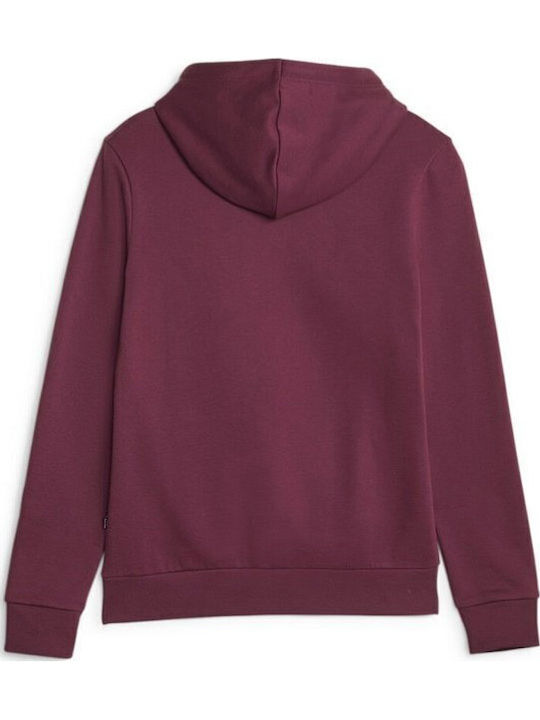 Logo Women's Sweatshirt Hooded Burgundy