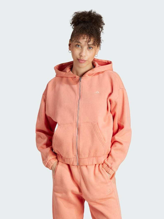 Track Top Women's Sweatshirt Jacket Hooded Red