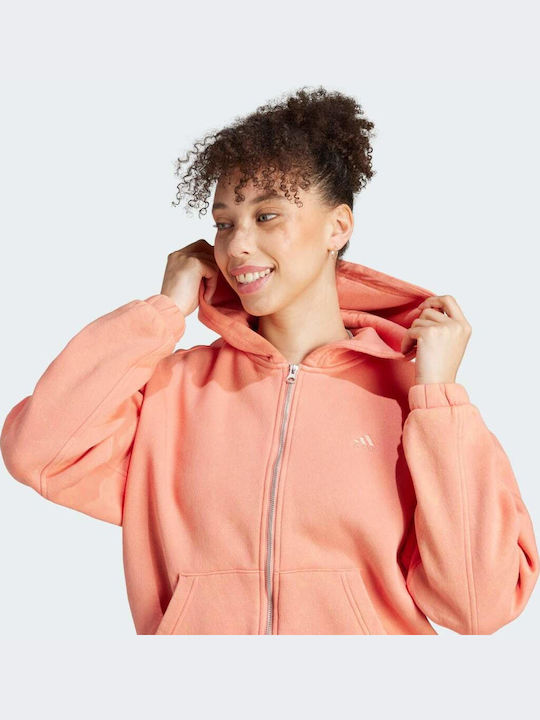 Track Top Women's Sweatshirt Jacket Hooded Red