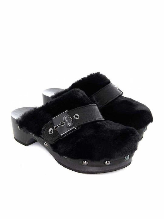 Scholl Pescura Mules Μαύρα