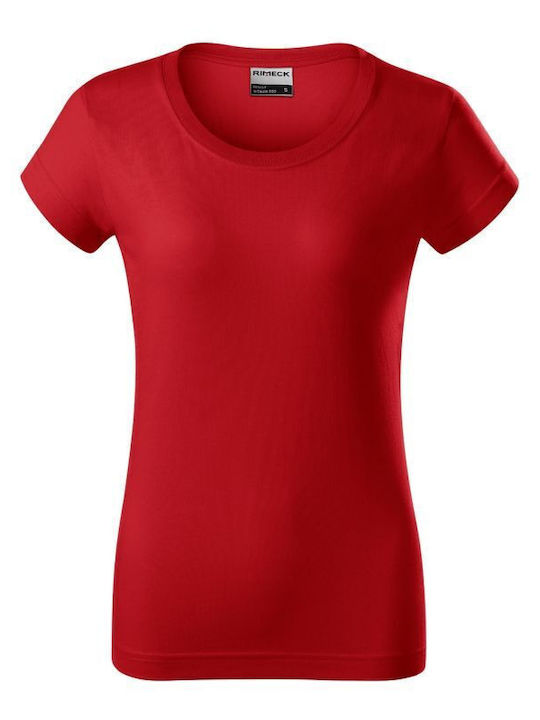 Rimeck Γυναικείο Διαφημιστικό T-shirt Κοντομάνικο σε Κόκκινο Χρώμα