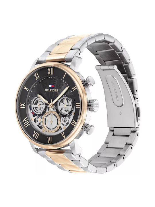 Tommy Hilfiger Uhr Batterie mit Silber Metallarmband