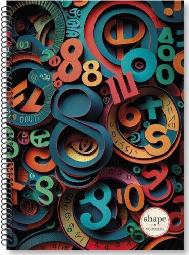 Shape Notebooks Σπιράλ Τετράδιο Ριγέ Α4 90 Φύλλων 3 Θεμάτων Numbers (Διάφορα Σχέδια)