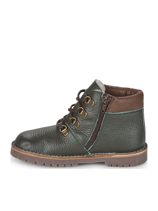 Kids Boots with Zipper Khaki