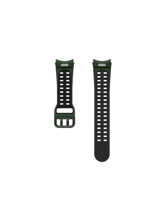 Samsung Strap Silicone Green/Black (Galaxy Watch4/5/6/7/FE/4 Classic/6 Classic/5 Pro)