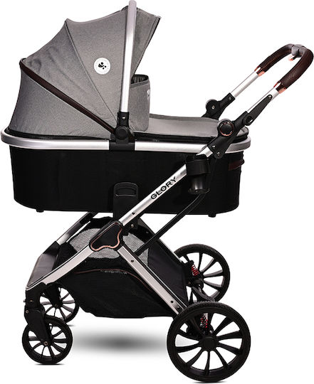 Lorelli Glory Adjustable 2 in 1 Baby Stroller Suitable for Newborn Opaline Grey 9kg