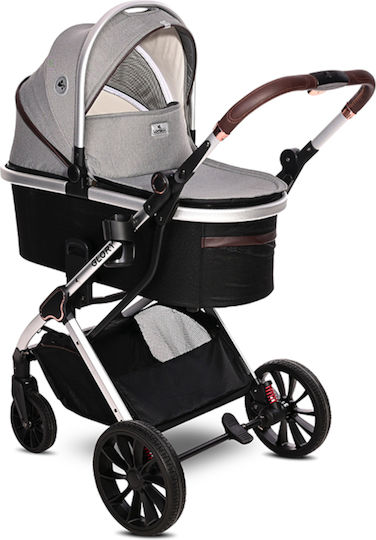 Lorelli Glory Adjustable 2 in 1 Baby Stroller Suitable for Newborn Opaline Grey 9kg