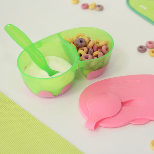 Kiokids Baby Food Container Set made of Plastic Pink 3pcs