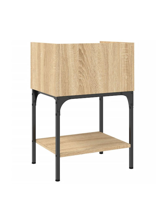 Nachttische Metall Sonoma Oak 2Stück 40.5x31x60cm