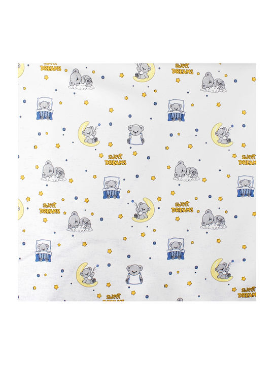 Dimcol Cotton Swaddle Blanket Sweet Dreams 554 White 80x80cm