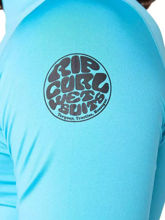 Rip Curl Corps Men Short Sleeve Sun Protection Shirt Turquoise